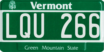 VT license plate LQU266