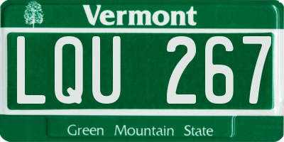 VT license plate LQU267