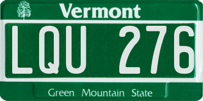 VT license plate LQU276