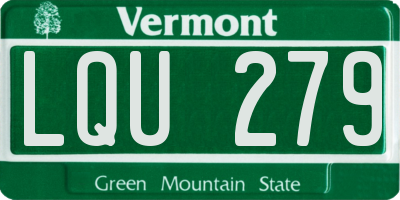 VT license plate LQU279