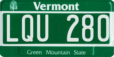 VT license plate LQU280