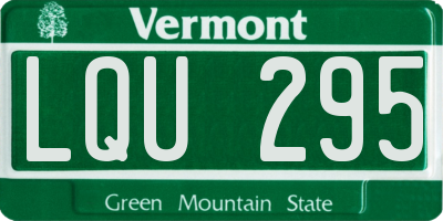 VT license plate LQU295