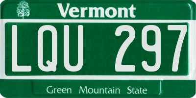 VT license plate LQU297