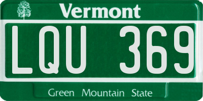 VT license plate LQU369