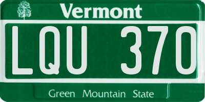 VT license plate LQU370