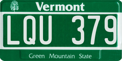 VT license plate LQU379