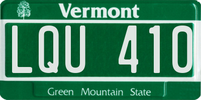 VT license plate LQU410