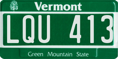 VT license plate LQU413