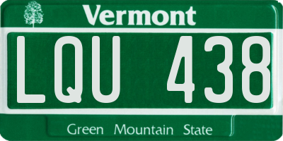 VT license plate LQU438