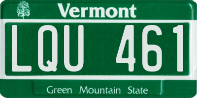 VT license plate LQU461