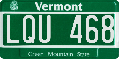VT license plate LQU468