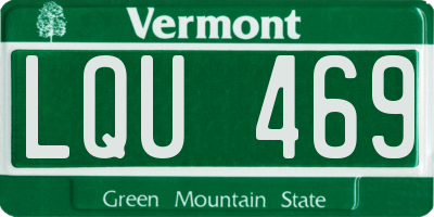 VT license plate LQU469