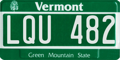 VT license plate LQU482