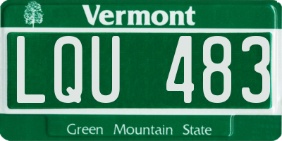 VT license plate LQU483