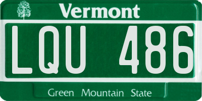 VT license plate LQU486