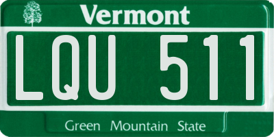 VT license plate LQU511