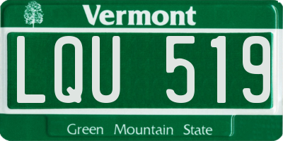 VT license plate LQU519