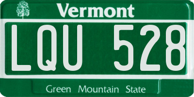 VT license plate LQU528