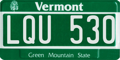 VT license plate LQU530