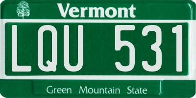 VT license plate LQU531