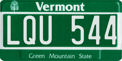 VT license plate LQU544