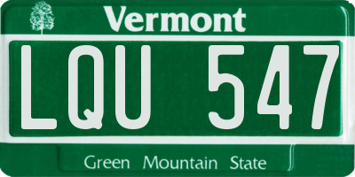 VT license plate LQU547