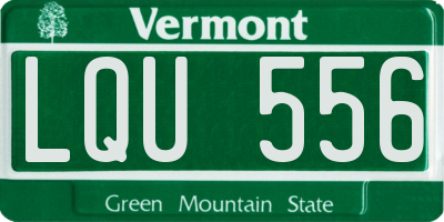 VT license plate LQU556
