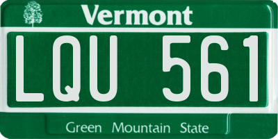 VT license plate LQU561