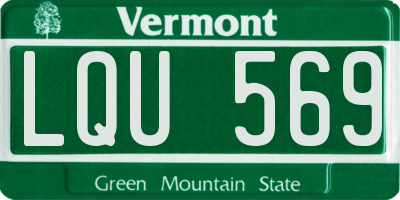 VT license plate LQU569