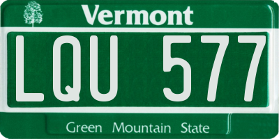 VT license plate LQU577