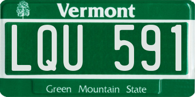 VT license plate LQU591