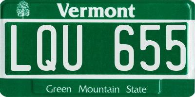 VT license plate LQU655