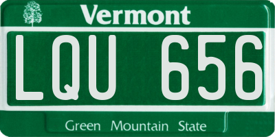 VT license plate LQU656