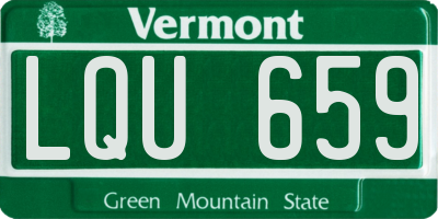 VT license plate LQU659