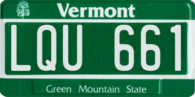 VT license plate LQU661