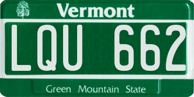 VT license plate LQU662