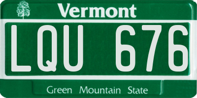 VT license plate LQU676