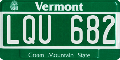 VT license plate LQU682