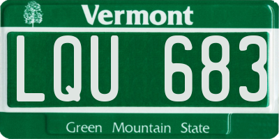 VT license plate LQU683
