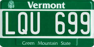 VT license plate LQU699
