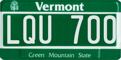 VT license plate LQU700
