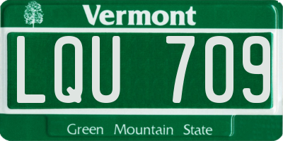 VT license plate LQU709