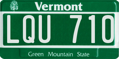 VT license plate LQU710