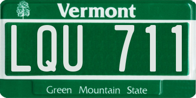 VT license plate LQU711