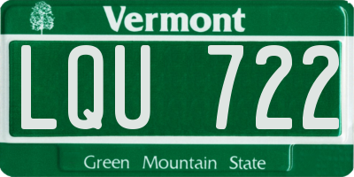 VT license plate LQU722
