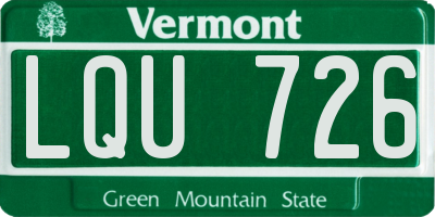VT license plate LQU726