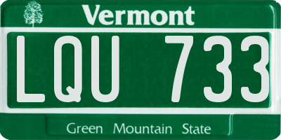 VT license plate LQU733