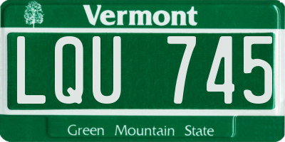 VT license plate LQU745