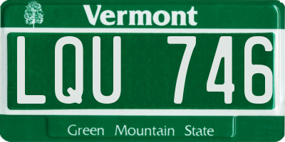 VT license plate LQU746