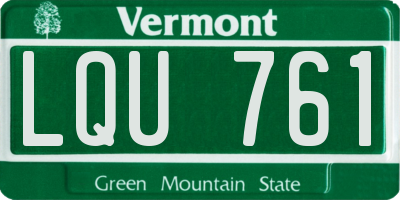 VT license plate LQU761